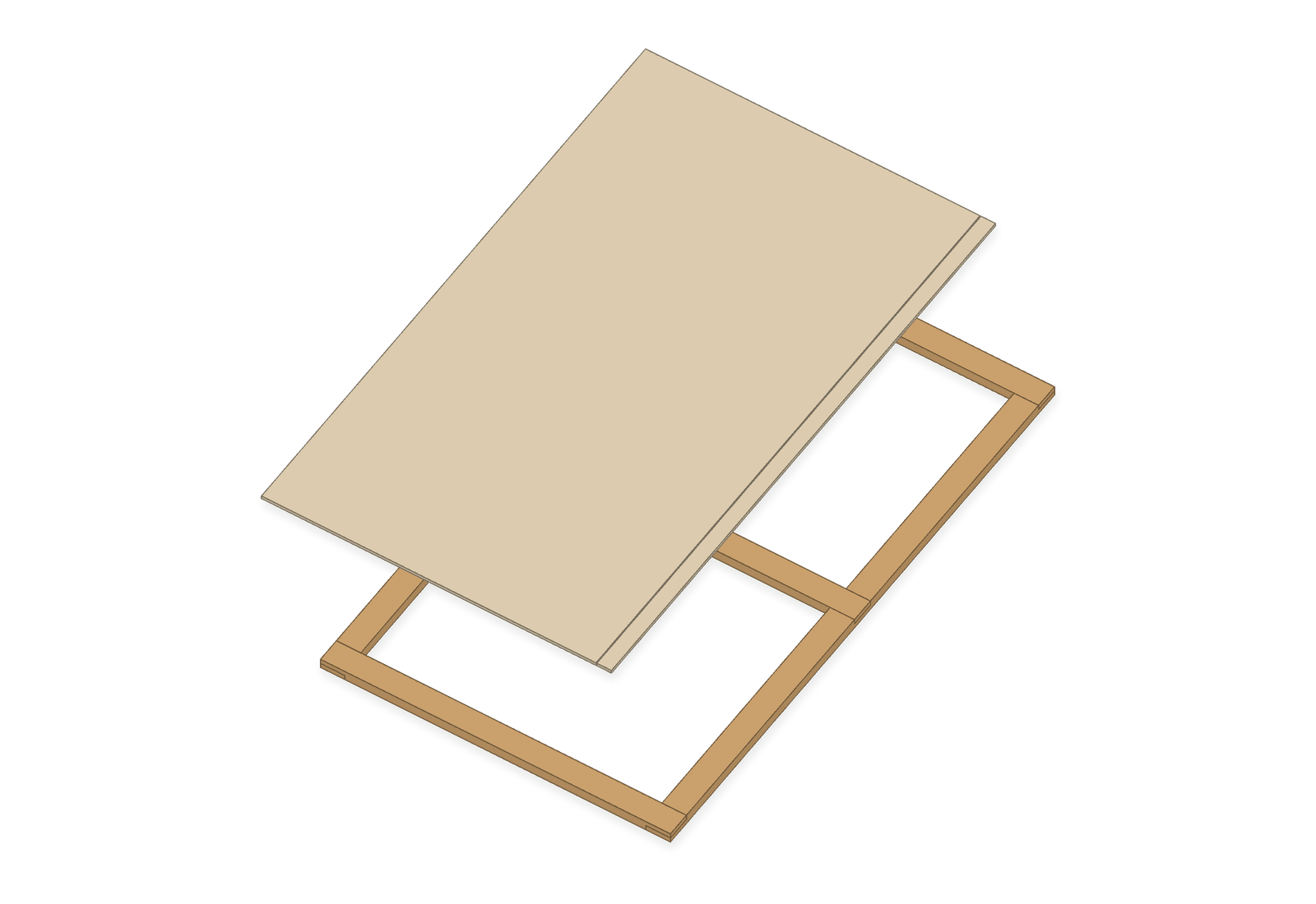 Assembly step 4: attach the exterior plywood.