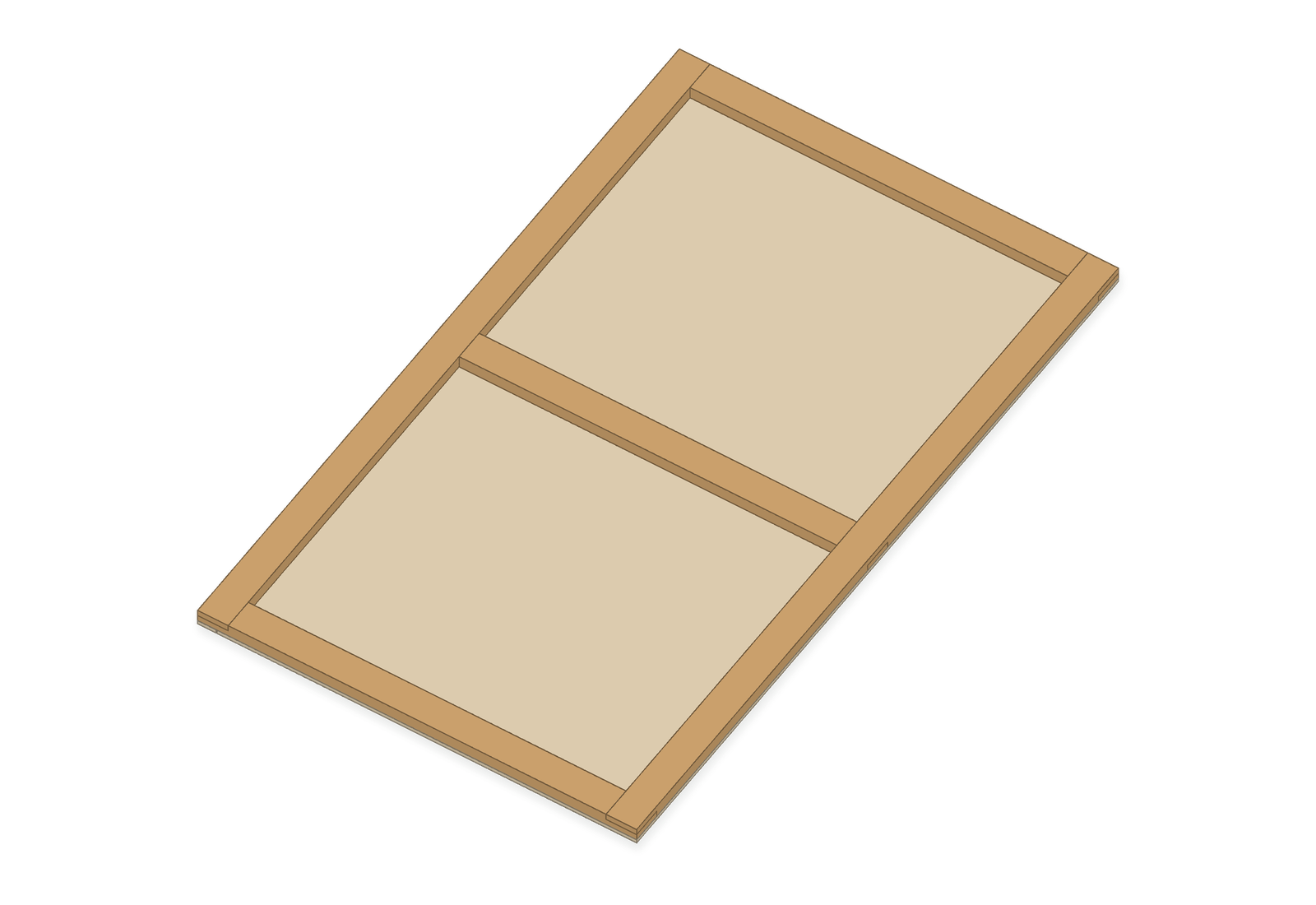Assembly step 1: open and inspect the existing leaf.
